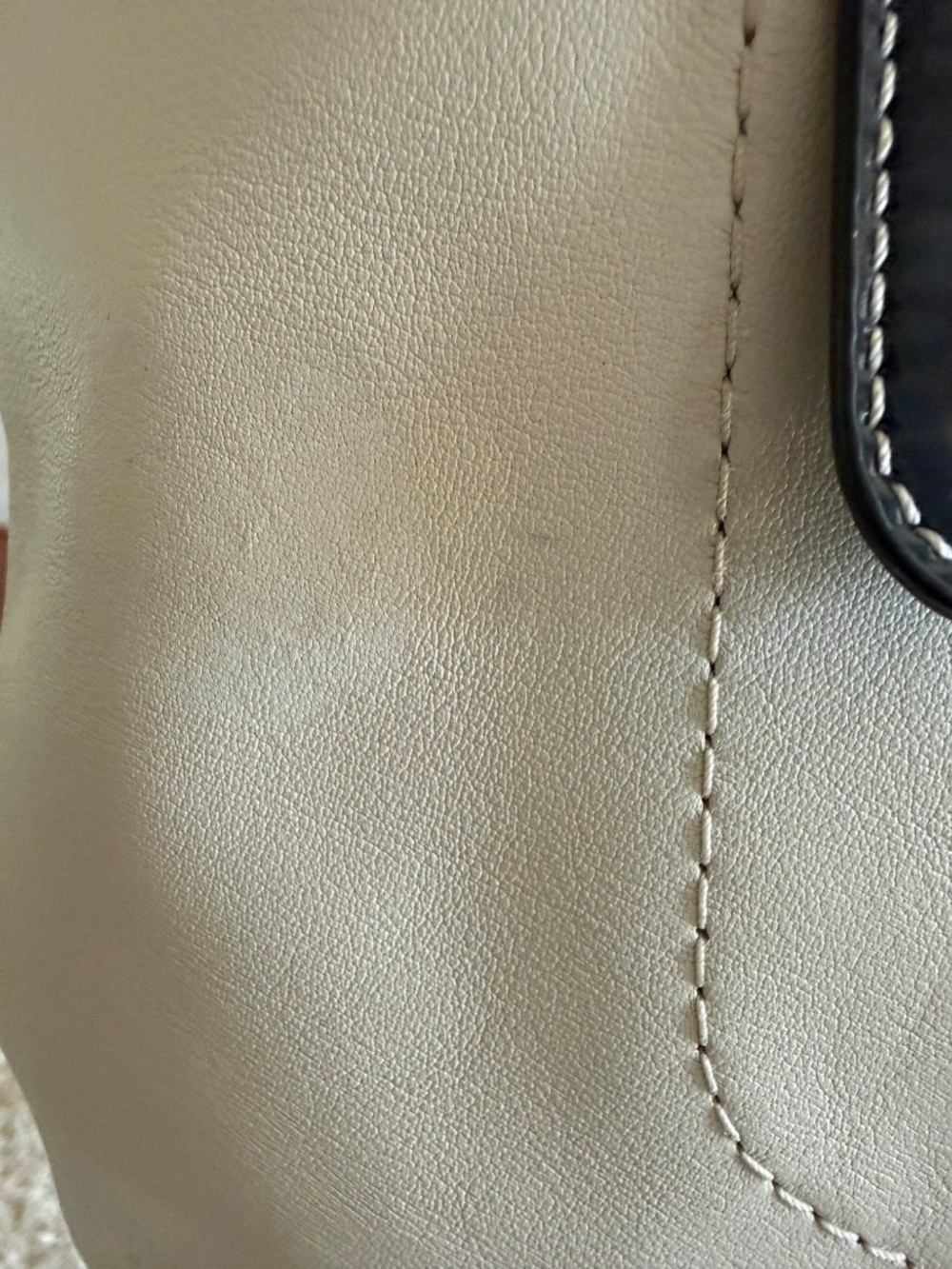 COACH Laura Kisslock Framed Ivory Leather Satchel Red Interior F14866 - Picture 15 of 16